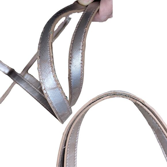 Kate Spade Greta Court Tote Bag + Zip Wallet Set Rose Gold Glitter Pink Leather - Picture 7 of 12